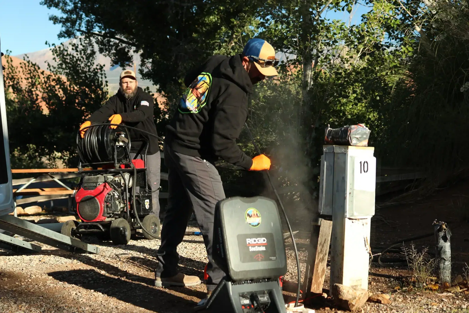 Drain jetting flagstaff
